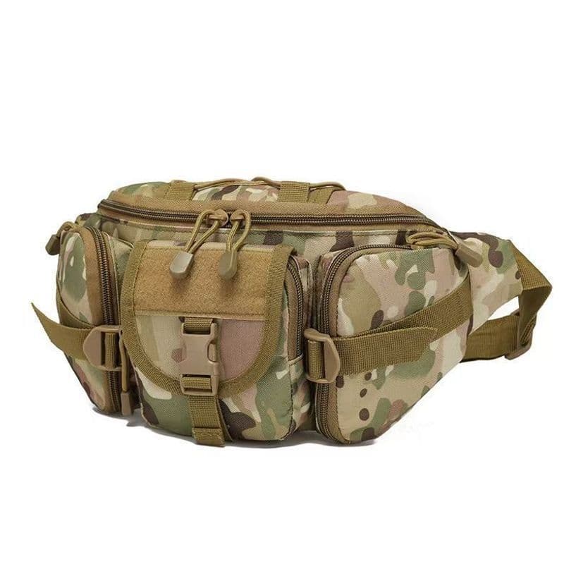 Men's Sports Outdoor Large Capacity Waterproof Tactical Waist Bag, Multi-functional Chest Bag for Cycling, Travel, Running