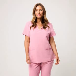 Amazon Best-Selling Nurse Uniform Set Short Sleeve V-Neck Medical Workwear Breathable Quick-Dry Stretch Scrub Suit