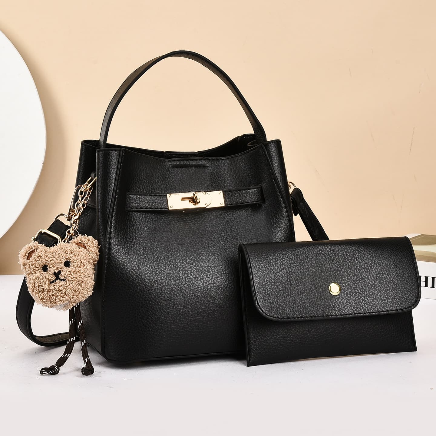 New Pebble Grain Mother-Child Bucket Bag for Women 2026 New Versatile Premium Single Shoulder Bag Handheld Crossbody Women's Bag