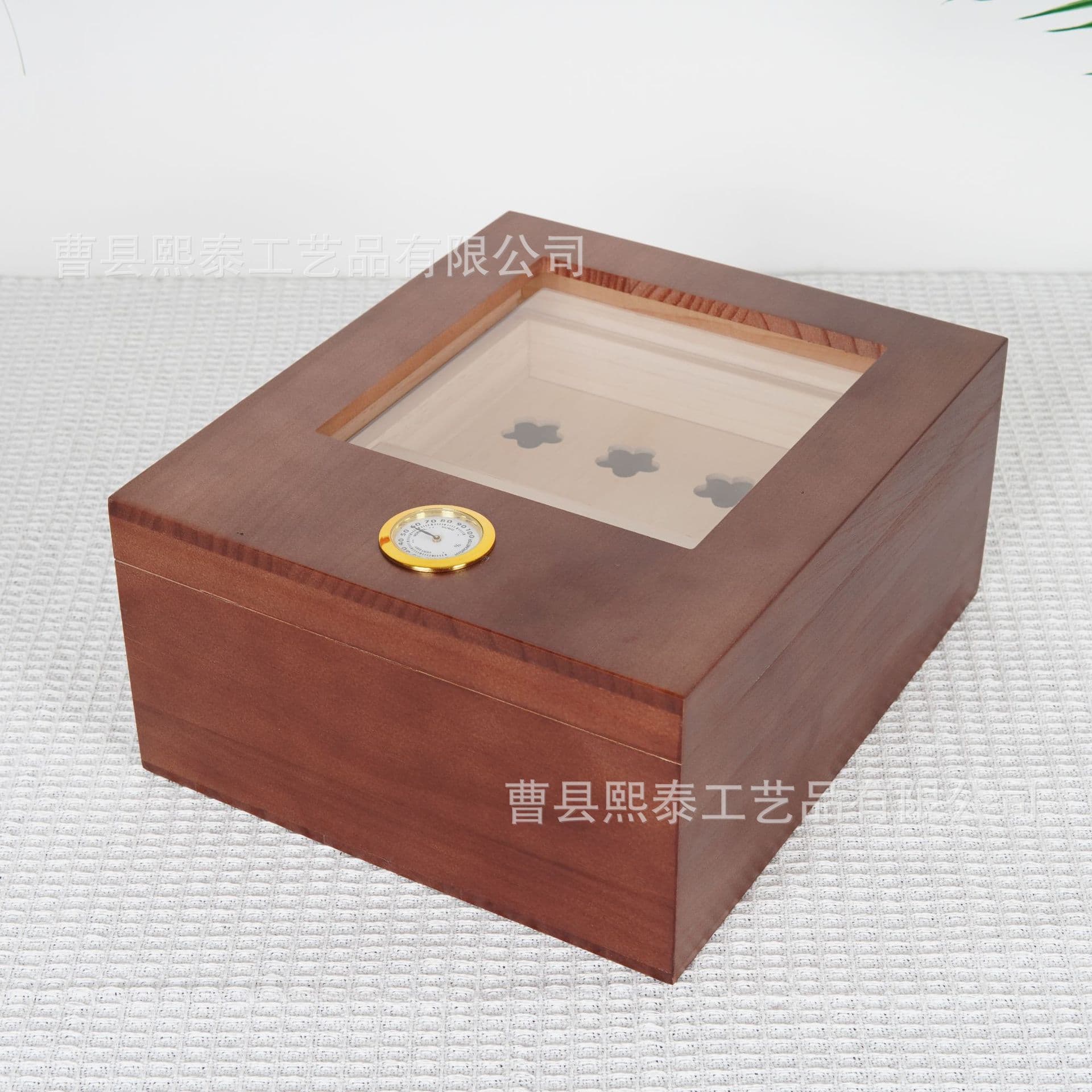 Spot wooden cigar box flip-top wooden cigar humidor household solid wood cigar storage box cigar wooden box