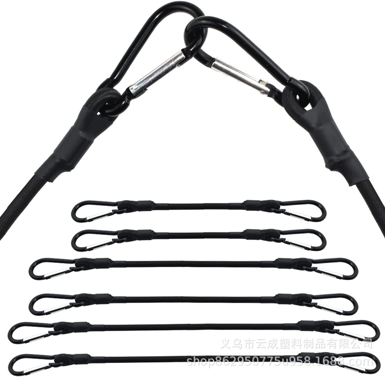 Heavy-duty Elastic Tie-down Straps for Tents, Cargo, Kayaks, Bicycles, Tarpaulins, and Luggage