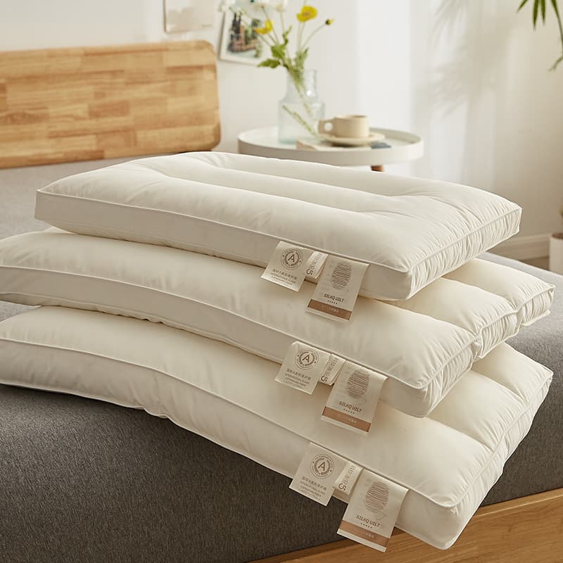 100% pure silk pillow, student pillow, adult pillow core, soft and neck-protecting, pure cotton, hotel pillow, gift wholesale.