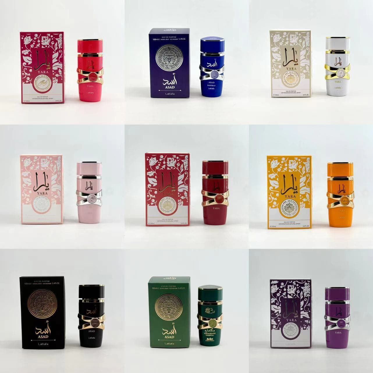 High Quality Lattafa 100ml Men's and Women's Perfume YARA ASAD Arab Middle East Dubai Hot-Selling Wholesale