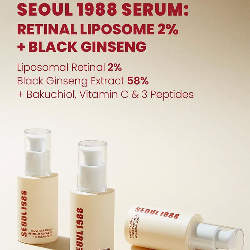 Cross-border Skin Care SEOUL 1988 Retinal Serum Anti-Aging Niacinamide 2% Retinal Ginseng Essence