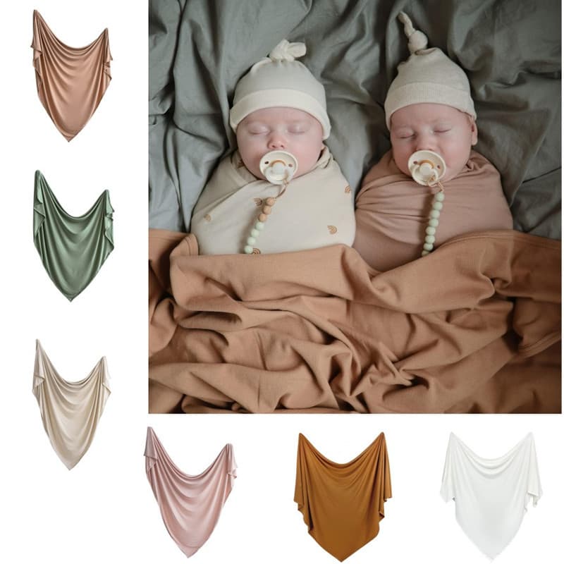 Amazon's new baby anti-jump swaddle baby blanket elastic wrap swaddle for boys and girls delivery room swaddling wrap
