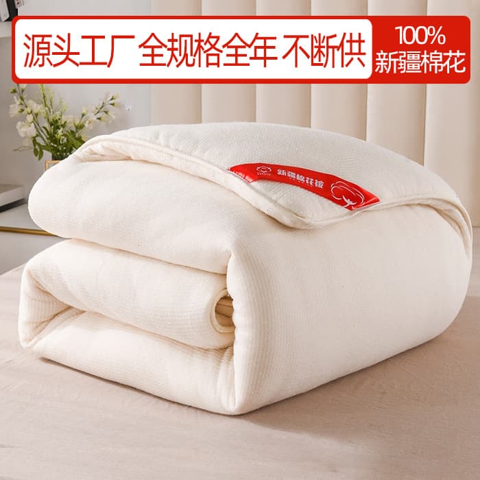100% Xinjiang Cotton Quilt Fish Scale Mesh Extra Thick Winter Quilt All-Season Student Dormitory Single/Double Spring/Autumn Quilt Quilt Core Wholesale
