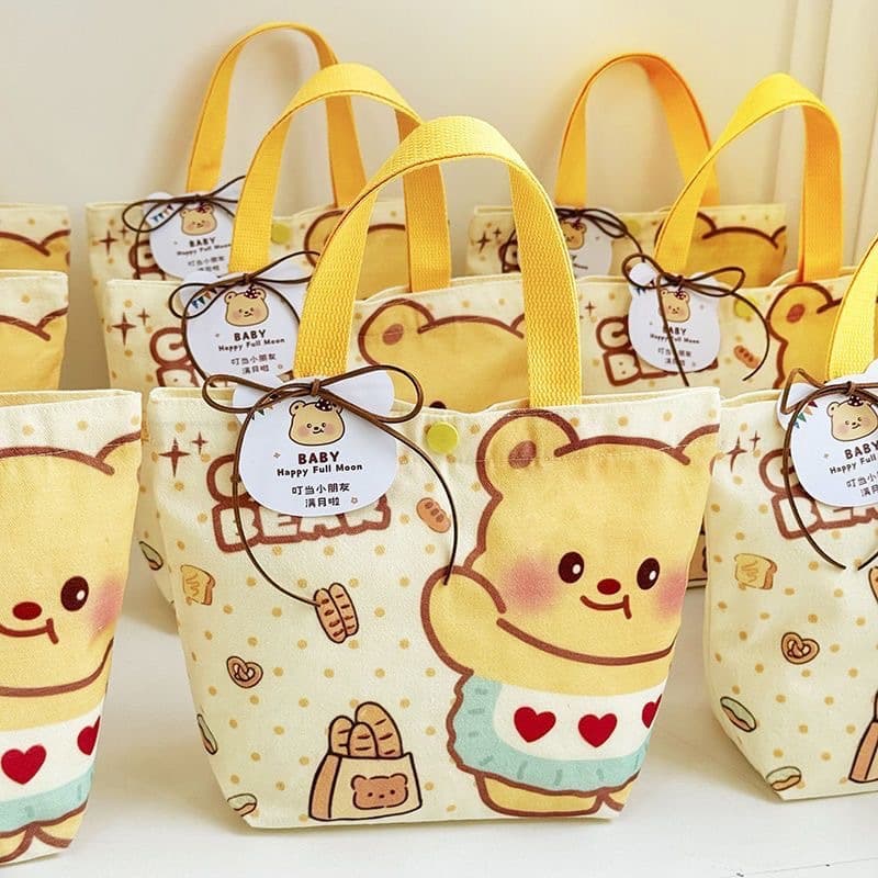 Children's souvenir canvas bag handbag lunch bag primary school student kindergarten gift bag first birthday bag gift