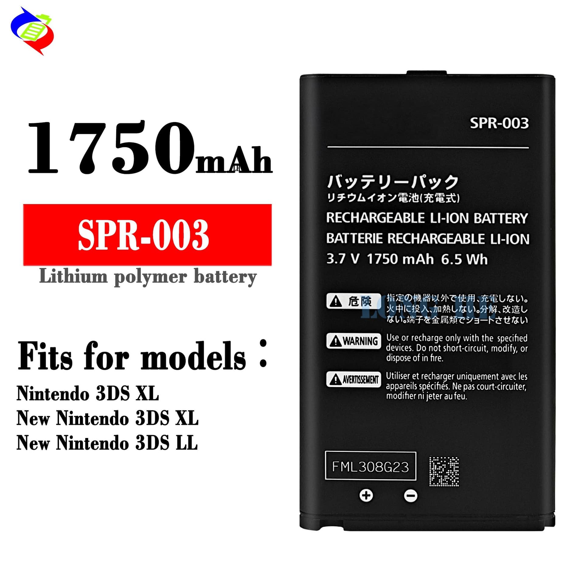 Factory wholesale for external battery board SPR-003, compatible with Nintendo 3DS XL gaming console.