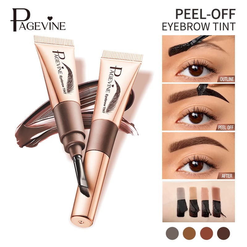 Cross-border Cosmetics PAGE VINE Peel-off Eyebrow Gel Tint Waterproof Non-fading Eyebrow Dye Semi-permanent Eyebrow Pencil