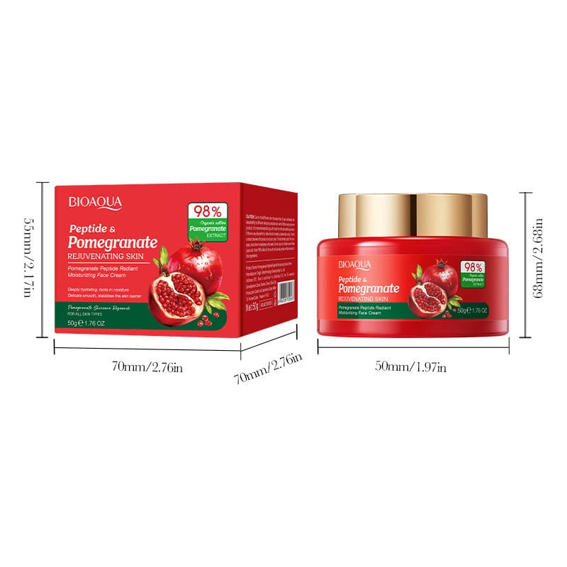All-English Red Pomegranate Peptide Moisturizing Series - Image Beauty Red Pomegranate Hydrating Moisturizing Cream Essence Face Cream Chinese