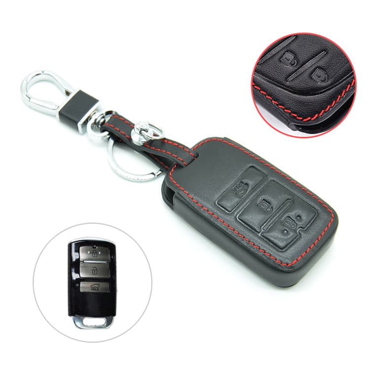 For Kia Sorento K9 K7 Smart Four-Button Genuine Leather Key Case K9 Leather Key Chain Pouch