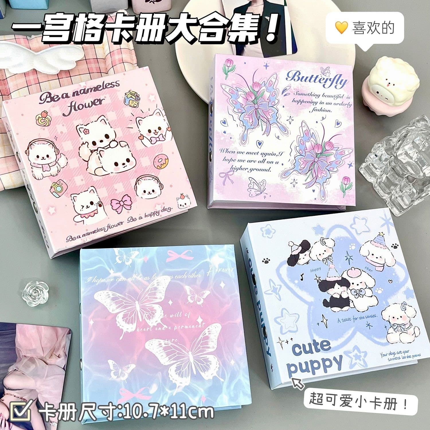 Xiaohongshu's popular one-square star chasing card album collection ins high-value collection card must-have small card photo album storage