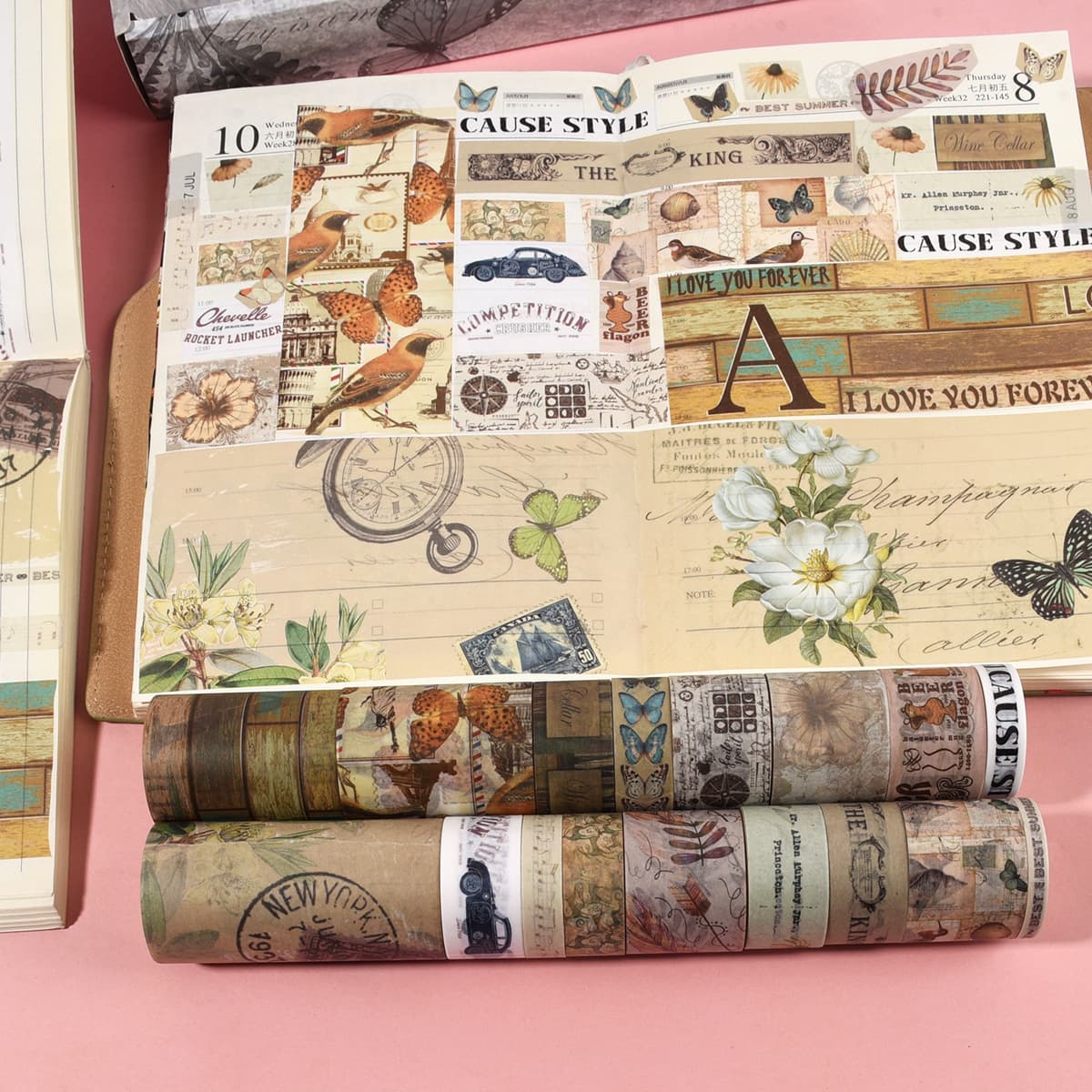 17 rolls into the handbook making washi tape set with gift box photo album diary diy handbook sticker box