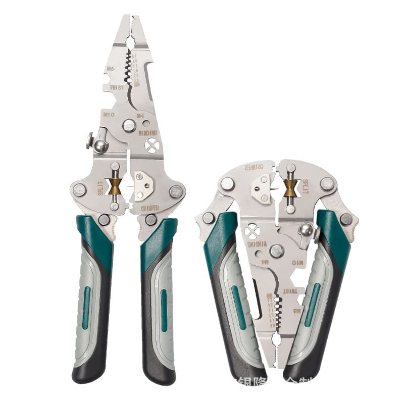 New Stainless Steel Multifunctional Wire Stripper Pliers, Foldable All-in-One Peeling, Splitting, Winding, and Nail Cutting Manual Tool
