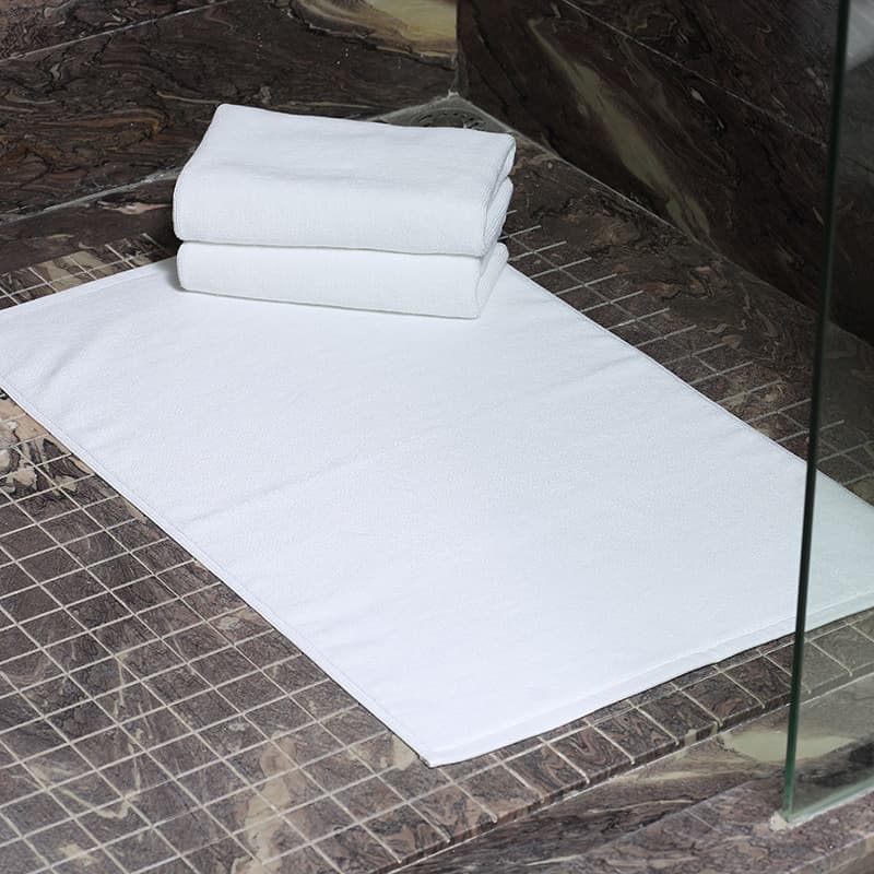 All-cotton Hotel Bath Towel 32-count Double Strand White Pure Cotton Absorbent Mat Bathroom Thickened Printed Jacquard Towel