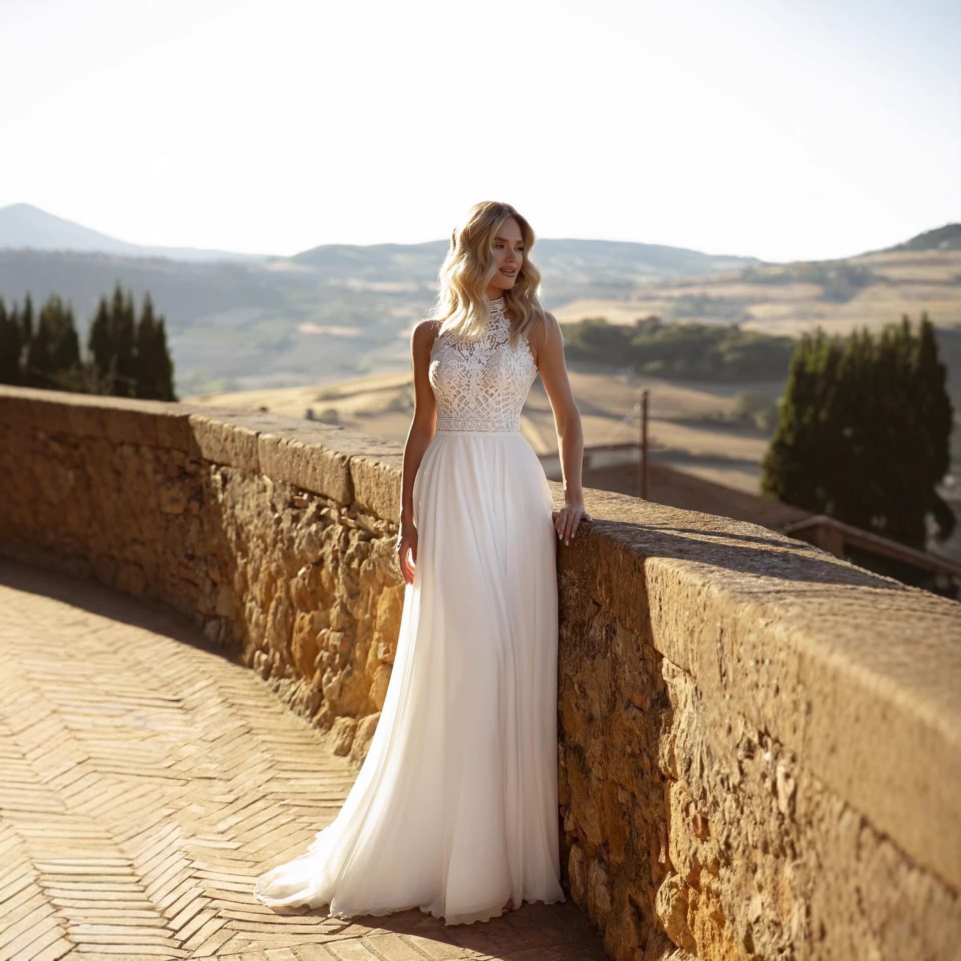 Cross-Border Lace Elegant Bride Wedding Slim Toast Dress Satin Train Light Wedding Dress High-End Light Luxury Niche Wedding Gown