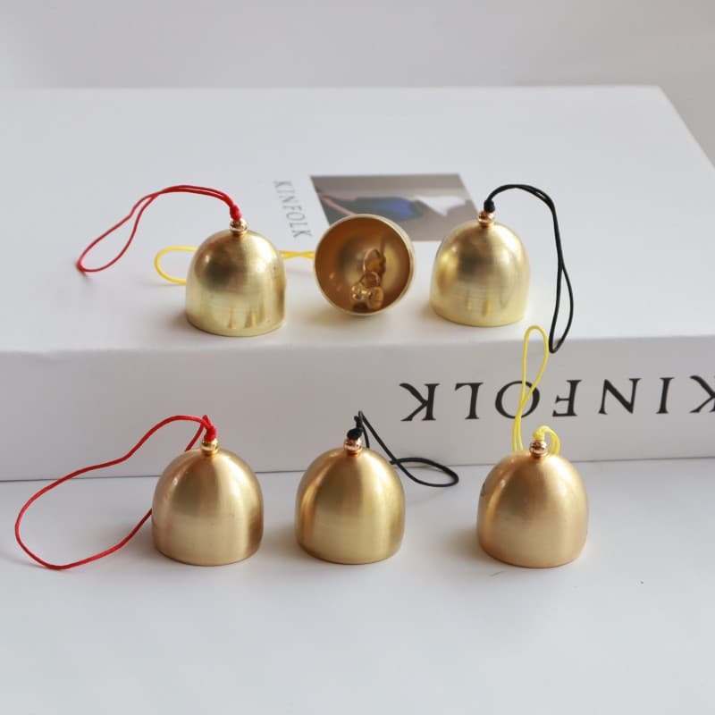 Mini bell DIY small metal wind chime festival material accessories hand-cranked open copper bell Christmas decoration pendant material