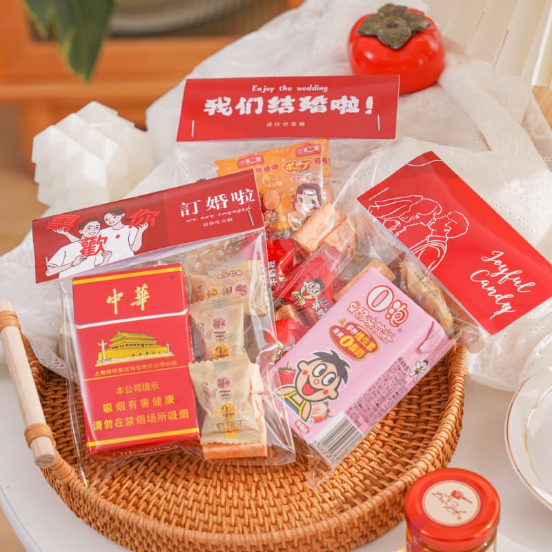 New Creative Wedding Folding Card Header DIY Transparent Candy Bag Wedding Candy Box Bag Party Favor Wedding Supplies