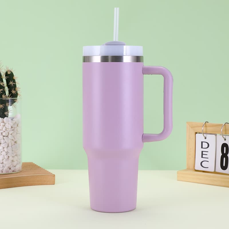Cross-border 2nd Gen 40oz Large Capacity Handle Car Cup Outdoor Portable Straw Tumbler Vacuum Insulated Travel Mug