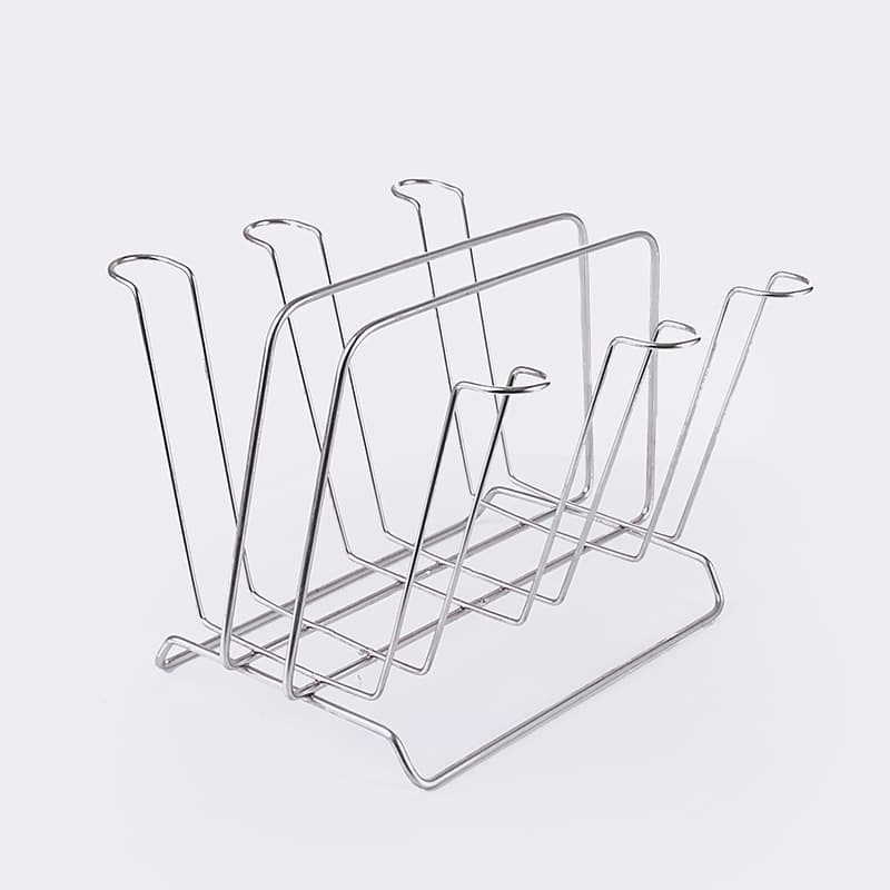 OASISWJ Stainless Steel Drain Cup Rack, Household Handheld Cup Rack with Tray, Living Room & Kitchen Cup Storage