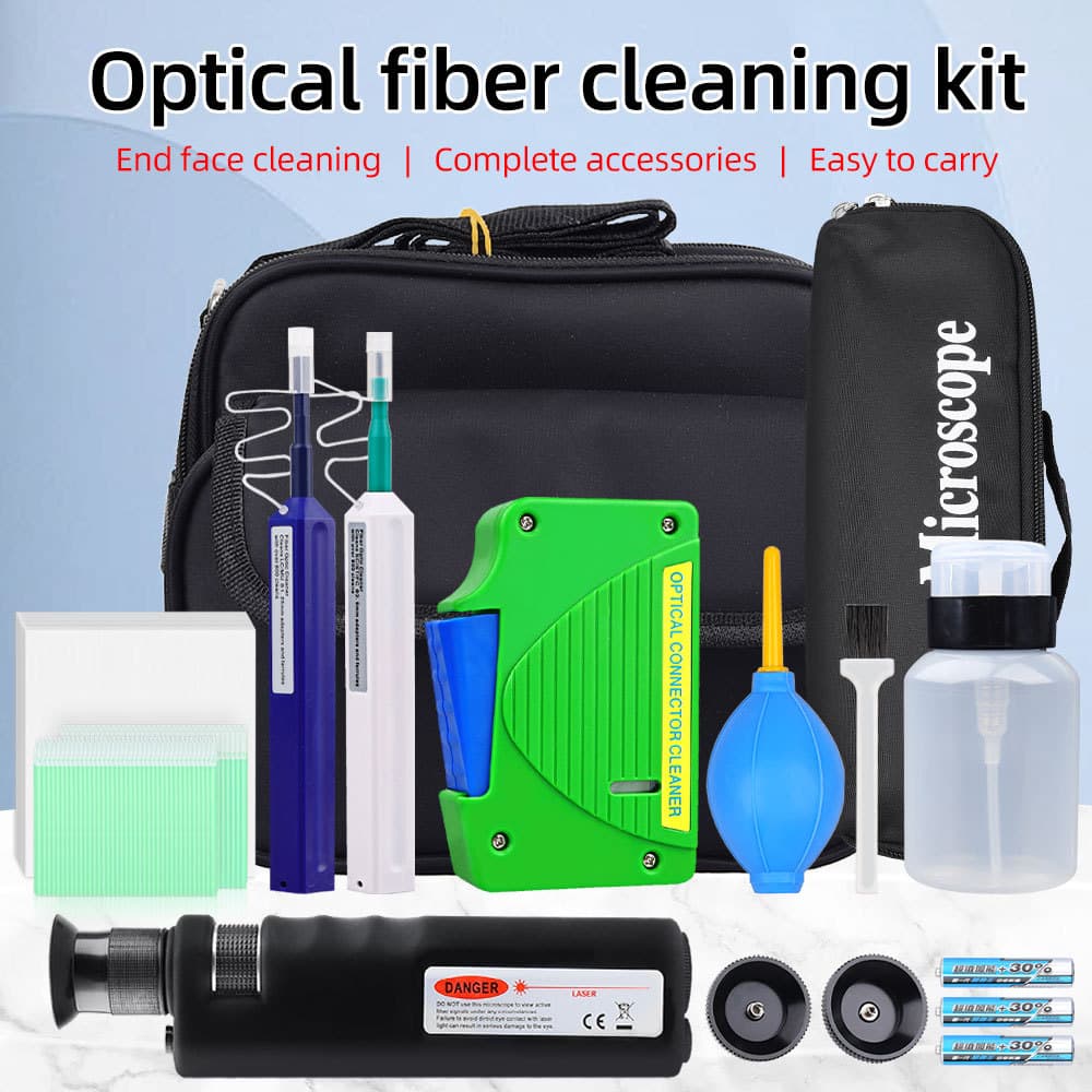 [Cross-border hot sale] Fiber end face cleaning tool kit 11-piece fiber optic cleaning pen 1.25/2.5mm