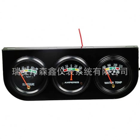 Wholesale Color Mechanical Triple Gauge Set: Oil Pressure Gauge, Ammeter, Water Temperature Gauge