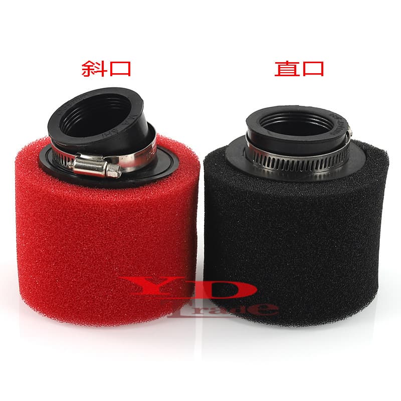 ATV Beach Buggy Straight and Angled Air Filter, Off-Road Motorcycle Accessories, Dual-Layer Foam Air Cleaner