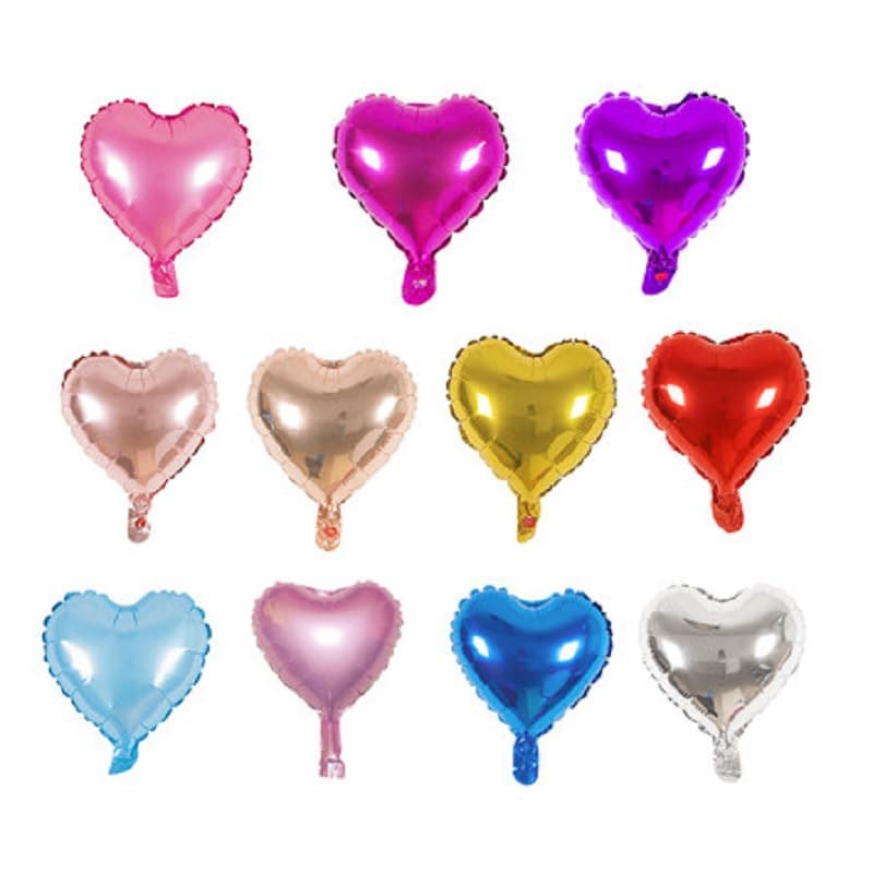 10-inch heart-shaped aluminum foil balloon wedding wedding decoration arrangement peach heart 10-inch love aluminum foil balloon wholesale