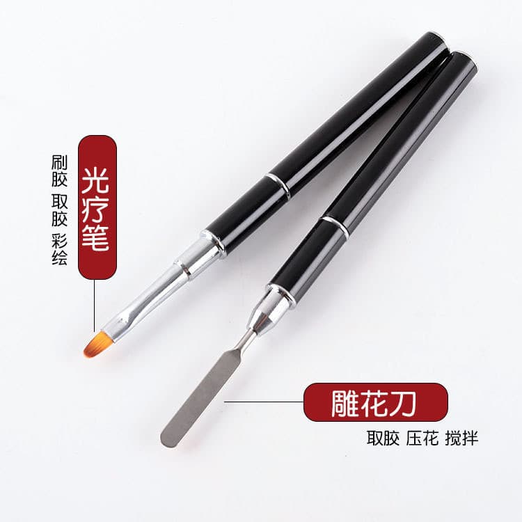 Nail Art Dual-Ended Gel Pick-Up Brush, Quick Extension Gel Brush, Steel Cuticle Pusher, Gel Brush, Crystal Brush, Gel Pick-Up & Embossing Tool