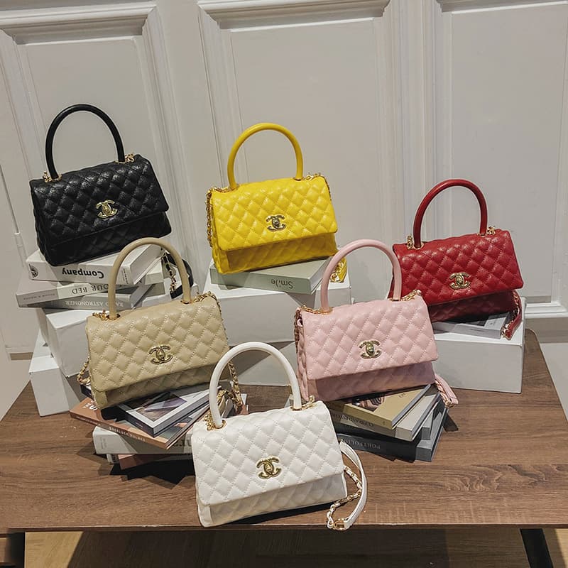 Cross-border Women's Bag 2026 New Diamond Quilted Stitching Small Fragrance Style Handbag Fashion Large Capacity Chain Shoulder Crossbody Bag