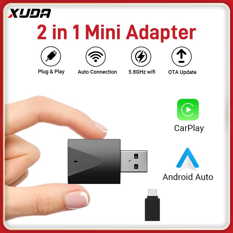 Xuda Wireless CarPlay Box Apple Android Two-in-One Smart Navigation CarPlay Box Car Connectivity