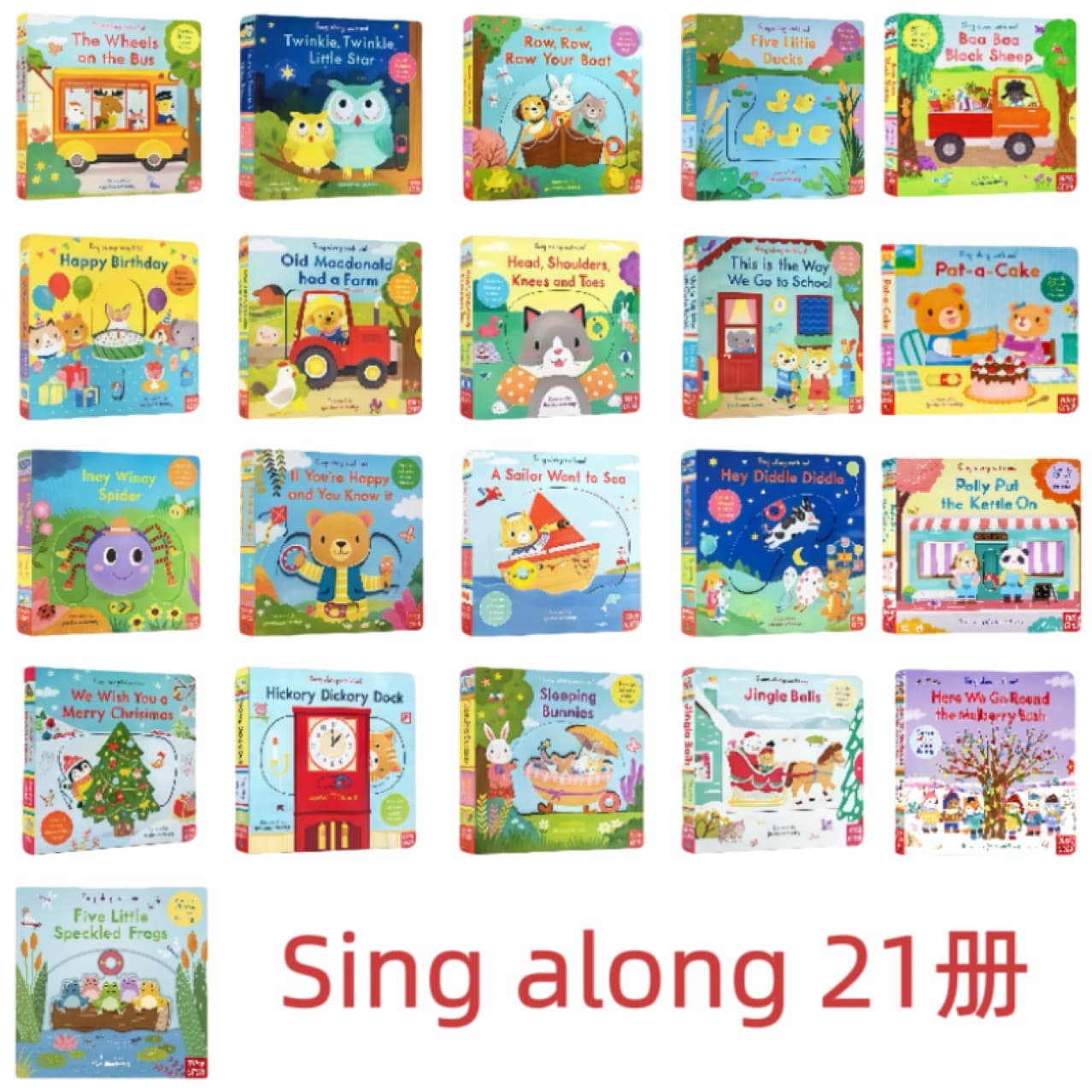 English Original Sing Along Children's English Nursery Rhyme Busy Board Book Pull Tab Book