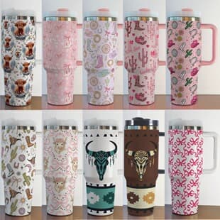 Western Cowboy Tumbler Cross-border 40oz Handle Car Cup Insulated Ice Master Cup