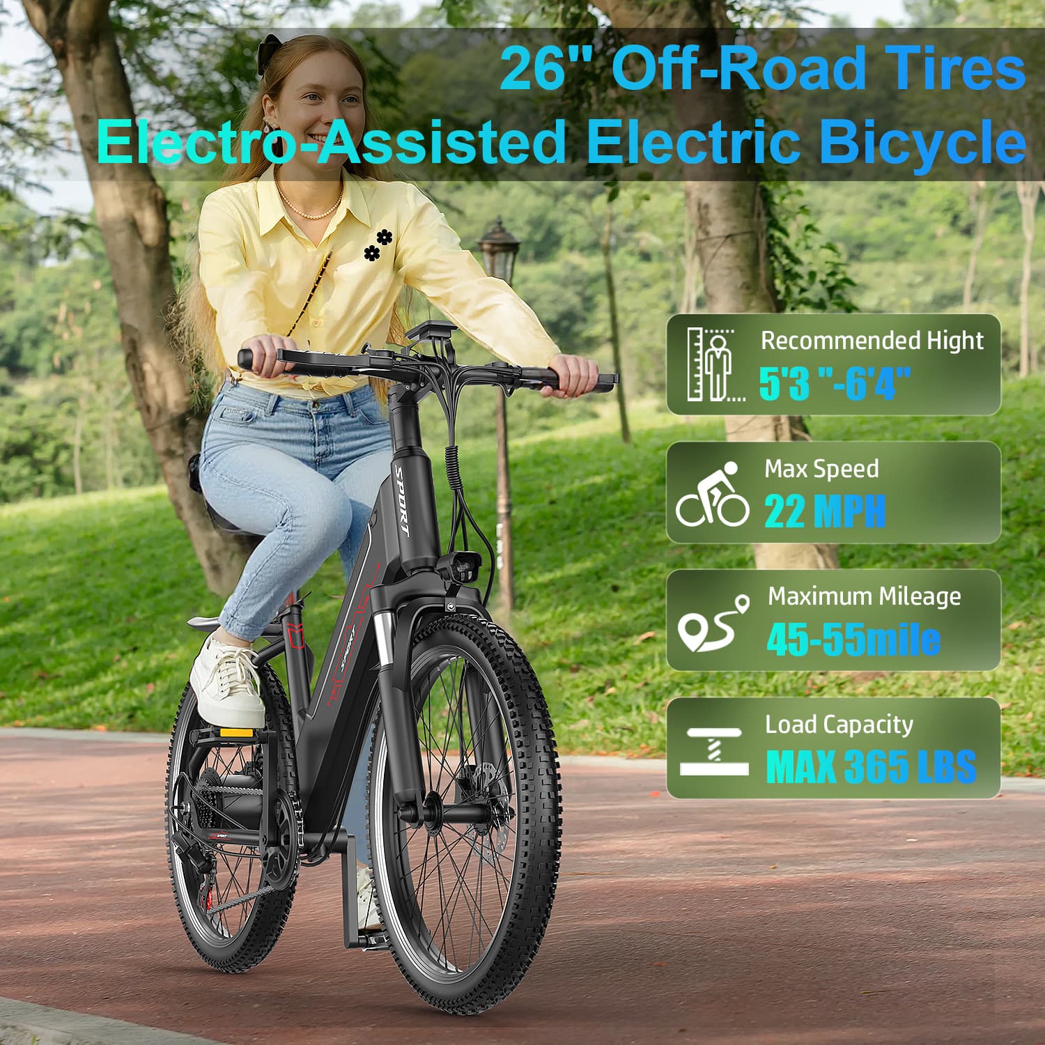 Factory Direct Electric Assist Bicycle 26-Inch Electric Bicycle Export Quality E-bike Dual Speed Electric Vehicle