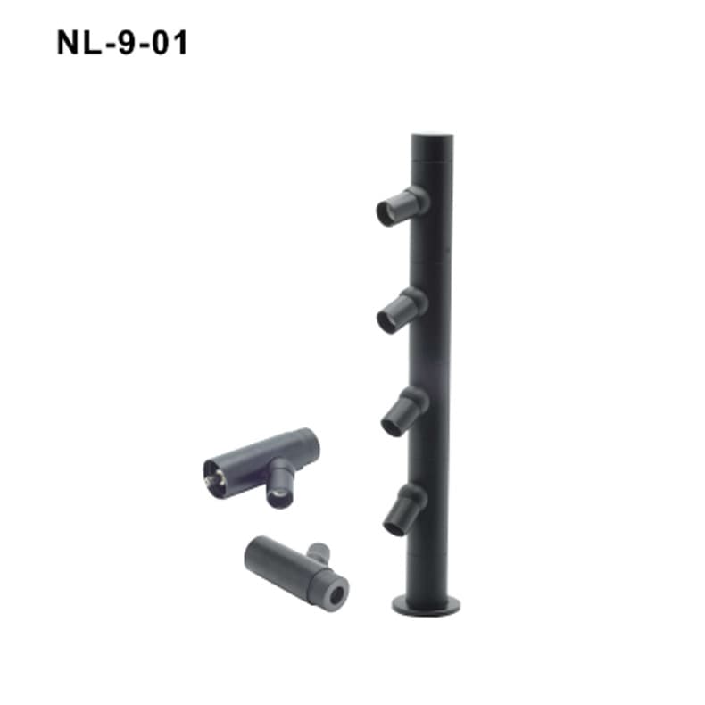 LED multi-head pole spotlights with 3, 4, or 5 heads, long-pole jewelry display cabinet lights, and focused spotlights for jewelry showcases.