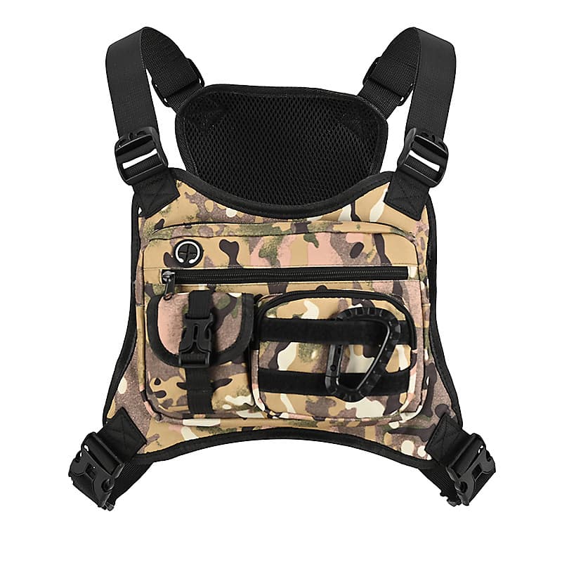 In Stock Cross-Border Amazon Men's Tactical Chest Bag Outdoor Tactical Vest Outdoor Sports Vest Multi-Functional Backpack