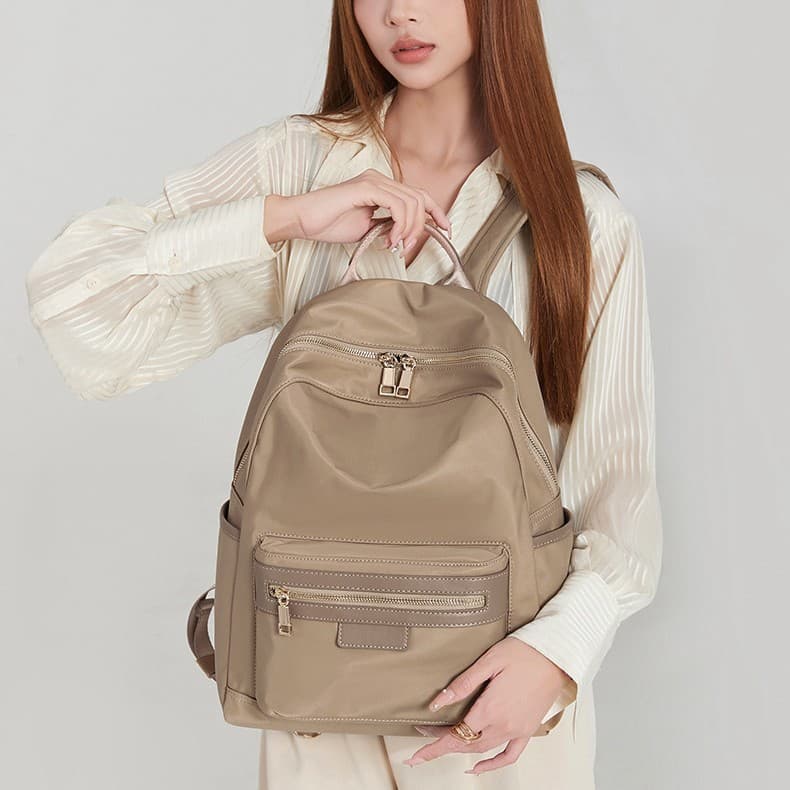 Stylish Lightweight Large Capacity Microfiber Leather Backpack Waterproof Travel Commuter Backpack Casual Versatile School Bag