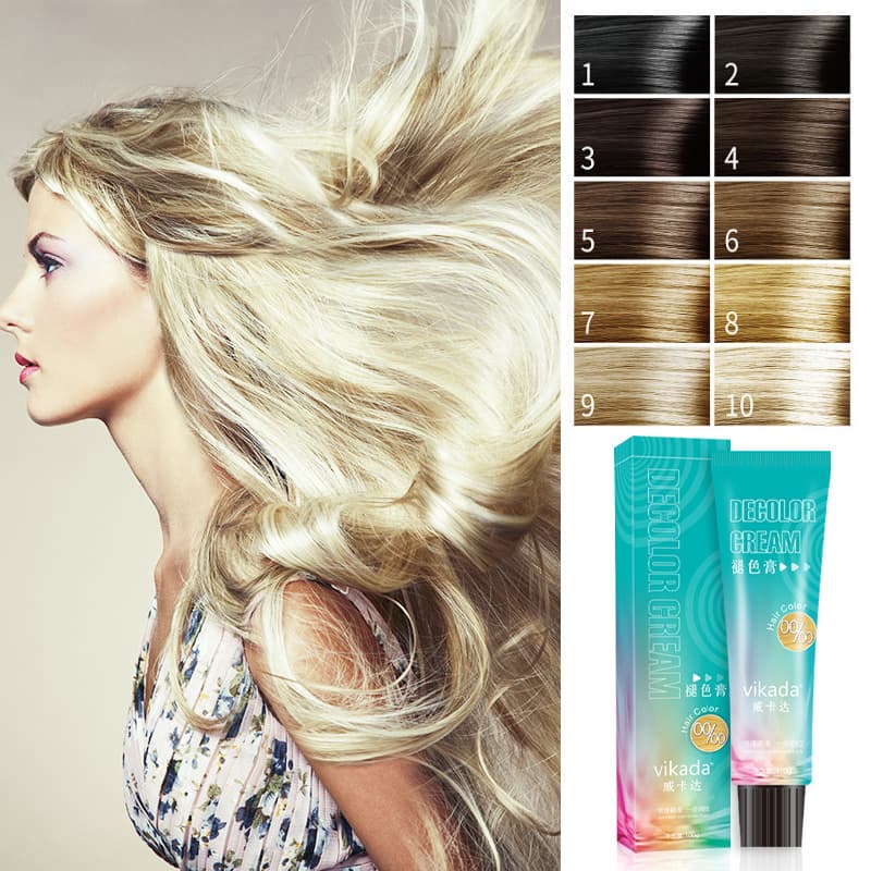 Wholesale Vikada Hair Lightening Cream Bleach Hair Lightening Agent Platinum Blonde 9 Degree Plant-Based Hair Dye Cream Hair Lightening Cream