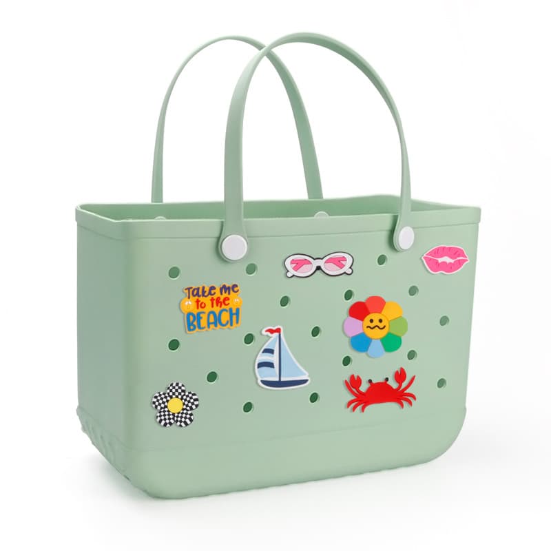 EVA Beach Hole Bag Handheld Waterproof Travel Bag for Women Washable Suitable for Sports Beach Market Pool