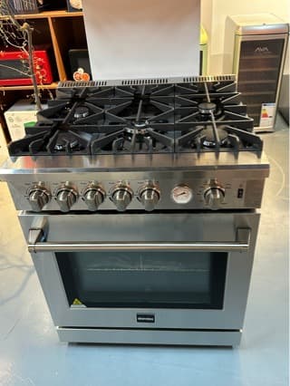 30-inch 5-head full gas enamel stove imported integrated stove oven 120L