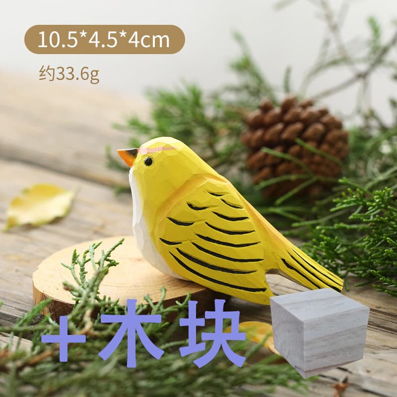 Wooden Children's Toy In Stock Chubby Bird Wooden Ornament Decoration Gift Office Living Room DIY Ornament