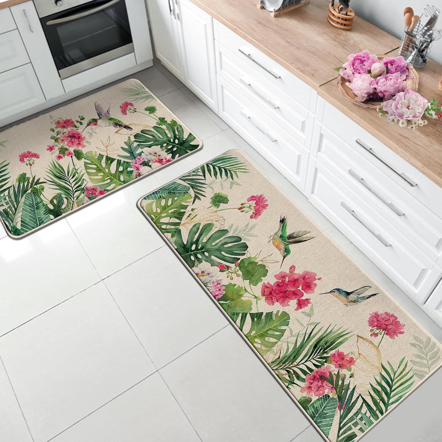 Cross-border Luxury Premium Long Mat for Home Kitchen Non-slip Dirt-resistant Two-piece Floor Mat TEMU Wholesale Available