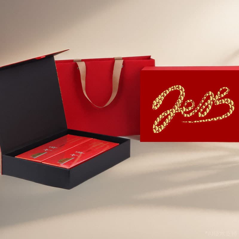 Year of the Snake Chinese two-pack gift box, fits medium and broad cigarettes, for birthdays, gifts to elders, husband, boyfriend cigarette packaging.