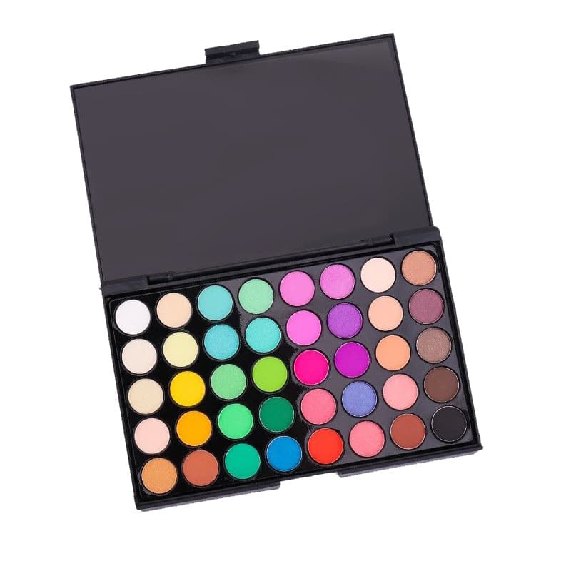 40-Color Eyeshadow Palette Multi-Color Mix, Smooth Texture, Even Application, No Fallout, Daily Makeup, Affordable Eyeshadow
