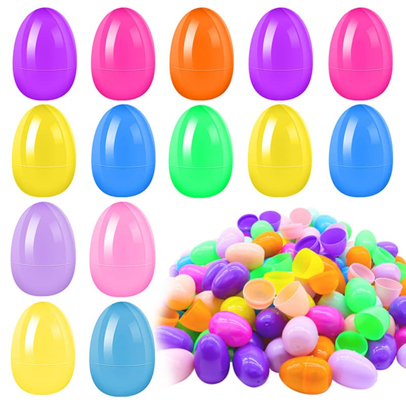 6cm Twist Egg Shell Cross-border Easter Egg Filling Plastic Egg Shell Open Egg Lottery Toy Gift Factory