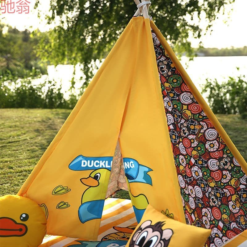 Q3Y hotel indoor children's cartoon tent, teepee playhouse, cute tent for kindergarten boys and girls.