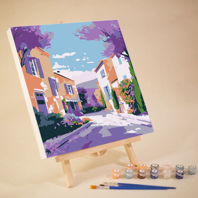 Factory direct cross-border high-quality eco-friendly framed landscape DIY digital oil painting hand coloring oil painting