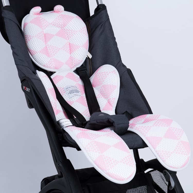 YODOXIUI stroller mat children's single layer stroller double layer mat 3D sandwich washable breathable stroller mat