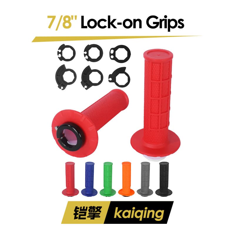 Dirt Bike Self-Locking Anti-Slip Wear-Resistant Handle Grips for KTM EXC CRF YZF with Clip-On Cam Throttle