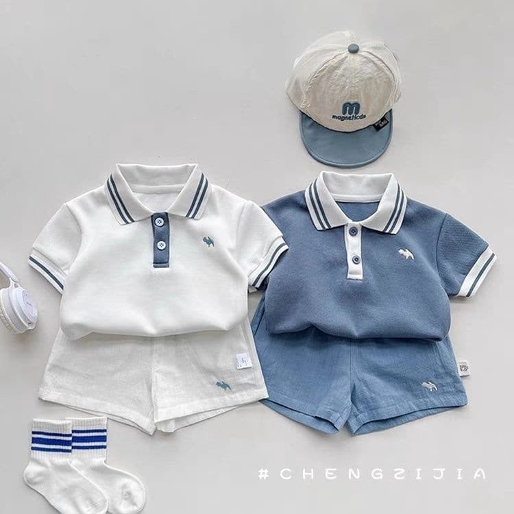 Children's clothing, boys' shorts, baby summer thin outer pants, baby short-sleeved shirt suit, trendy children's suit summer